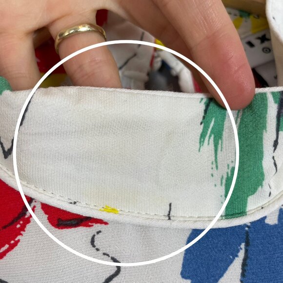 RIXO‎ Target Collab Dress Floral Mock Neck Cascade Ruffle White Colorful Size 8 - Picture 10 of 16